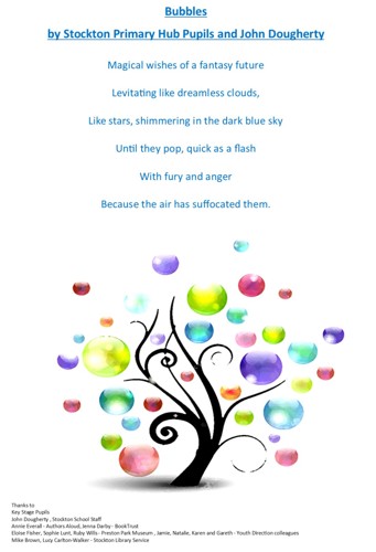 Bubbles Poem by Stockton Primary Hub Pupils and John Dougherty