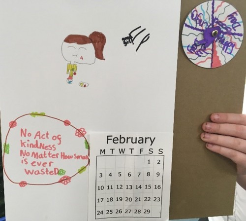 Child's calendar of February 2019